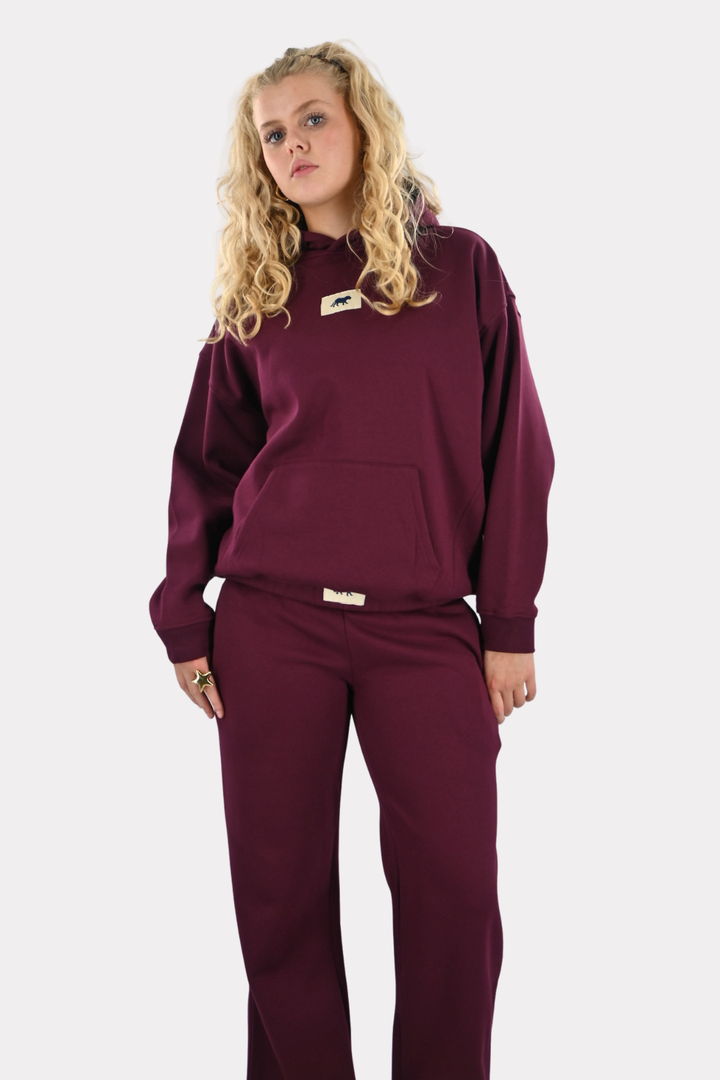 Tiger lounge pants - bordeaux