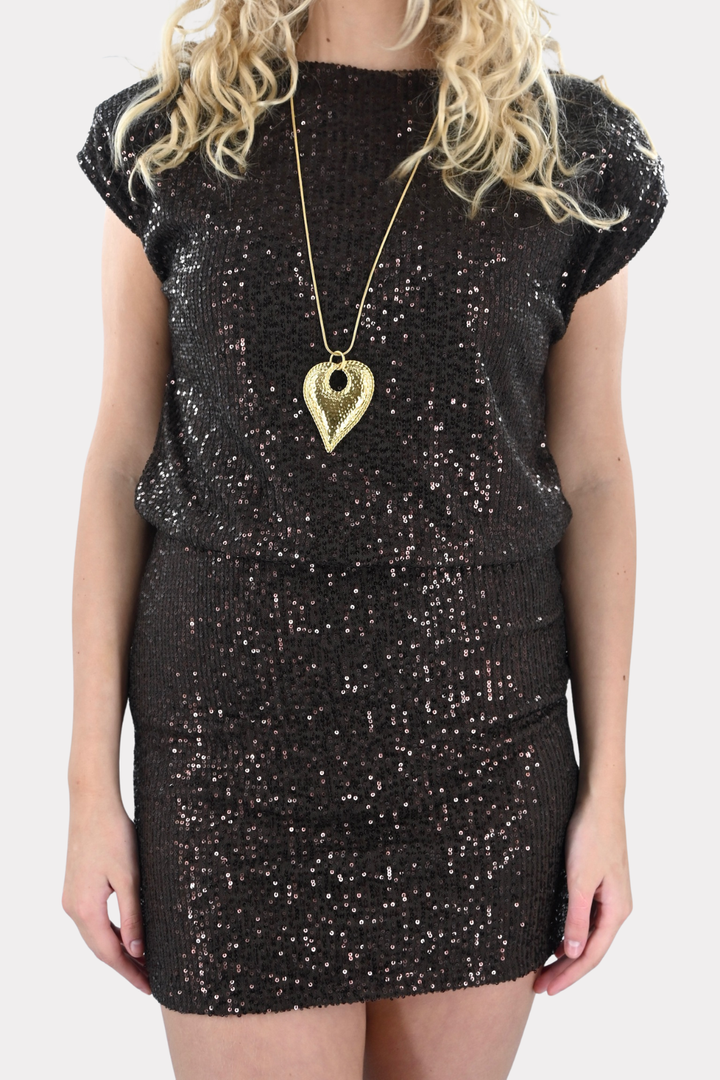 Starshine dress - donker bruin