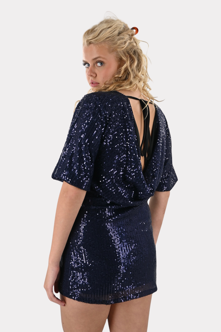 Disco dream dress - navy