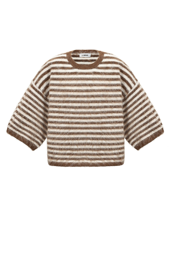 Truien van polyestervezel (polyester) met strepen, casual herfst-/winterkleding