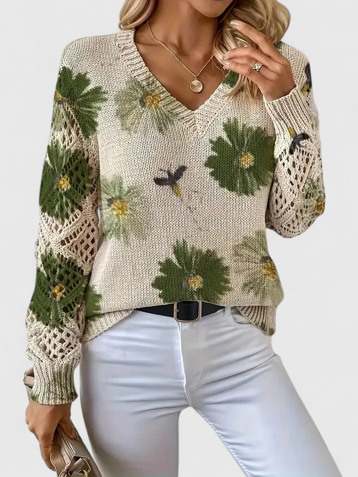ANNIEK | Elegante trui met bloemendessin