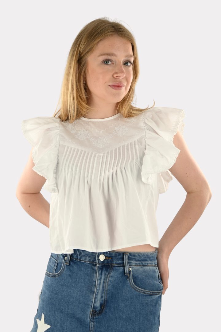 Tropical blouse - wit