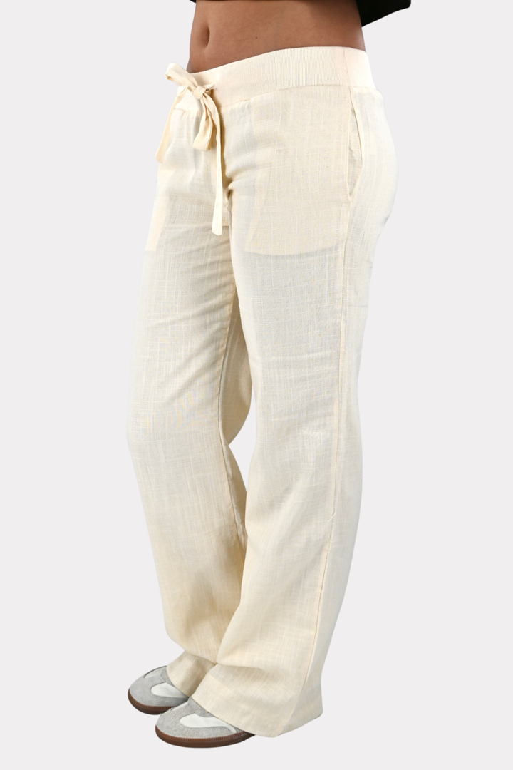 Linnen coast pants - beige
