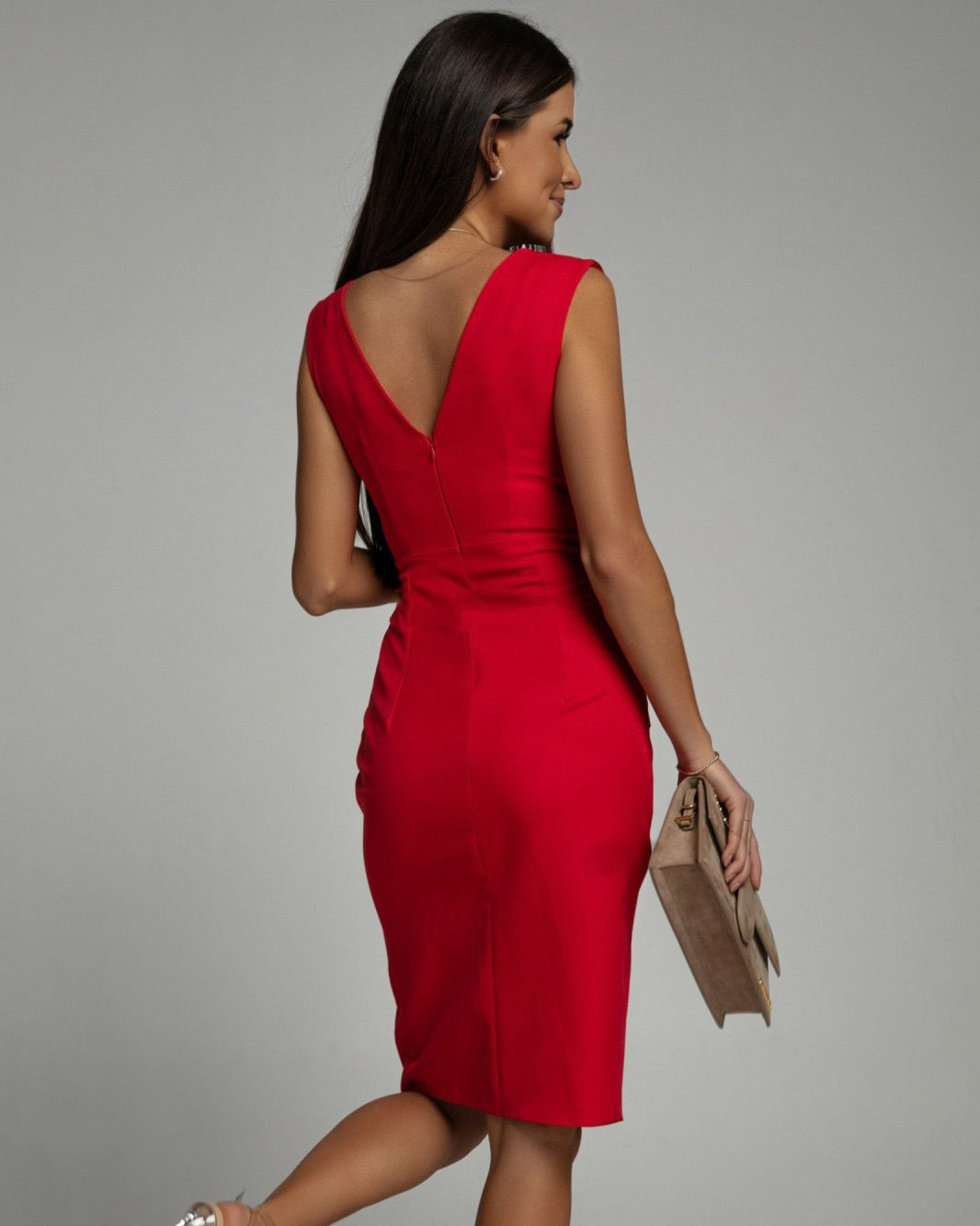 MIRA | Elegante Jurk met V-hals en Chic Split