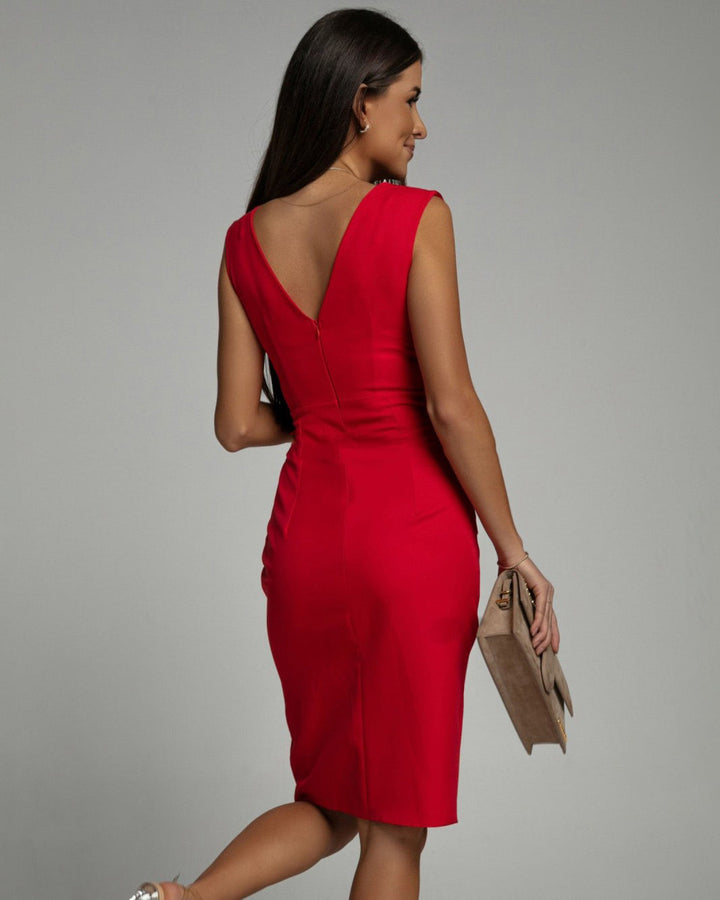 MIRA | Elegante Jurk met V-hals en Chic Split