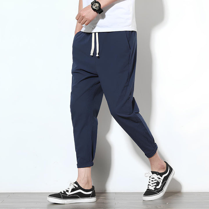 MAISON LORÉA | Enkellange Stretch Pantalon met Elastische Taille
