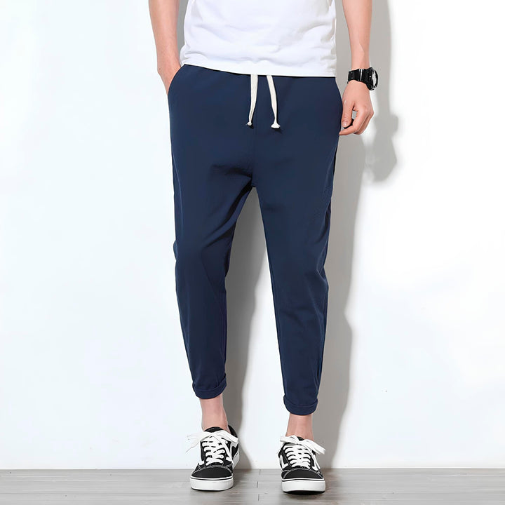 MAISON LORÉA | Enkellange Stretch Pantalon met Elastische Taille
