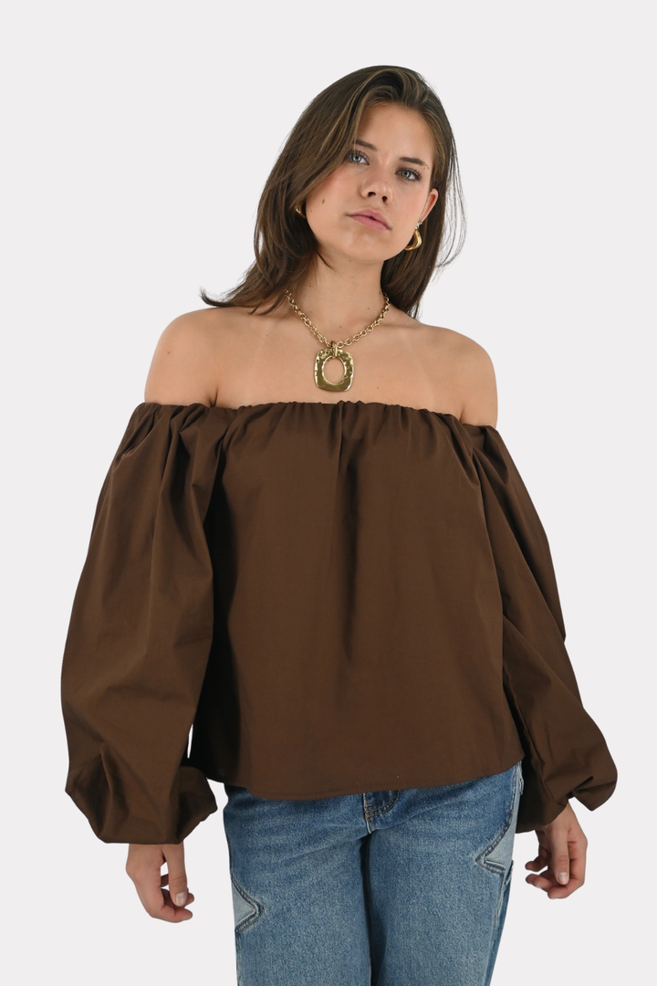 Febe blouse - bruin