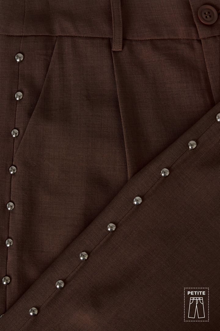Geweven Polyestervezel Vrouwen Brede Broek Elegante Solide Kleur Herfst/Winter