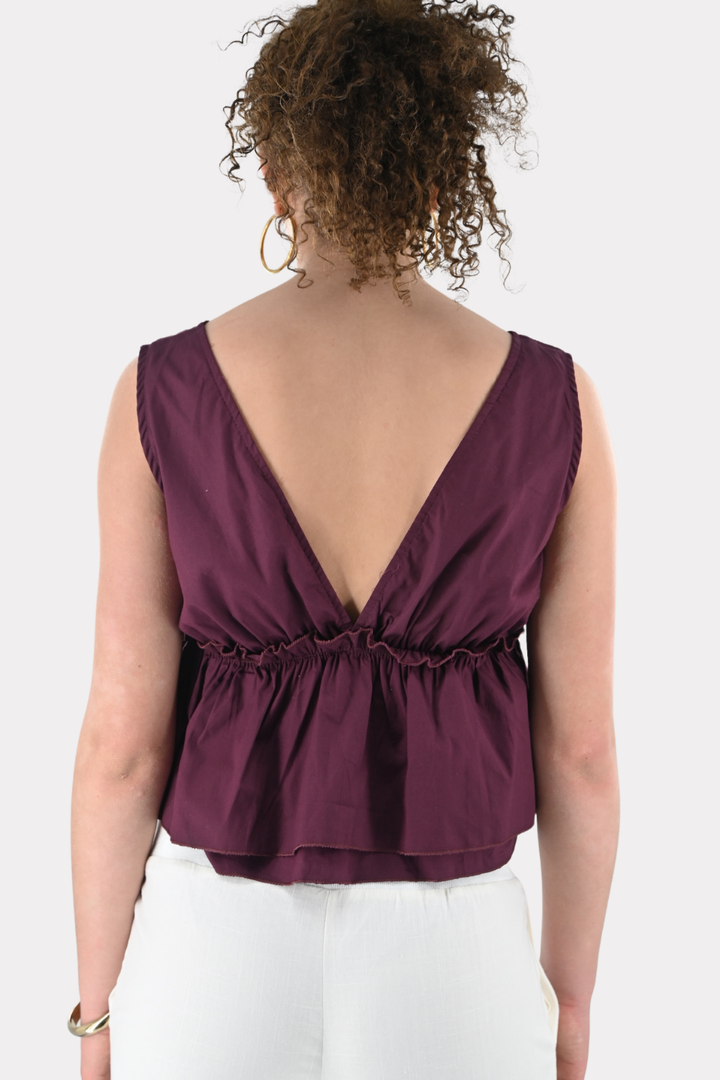 Coastal dream top - bordeaux