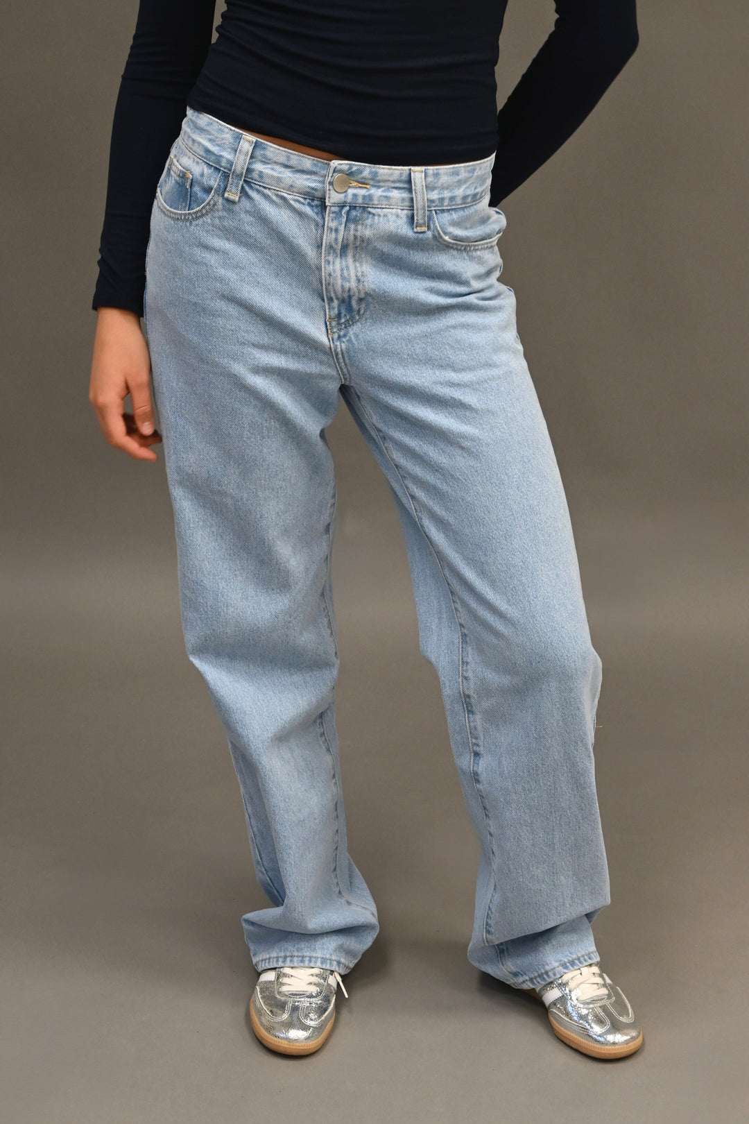 Classic wide leg jeans - blauw