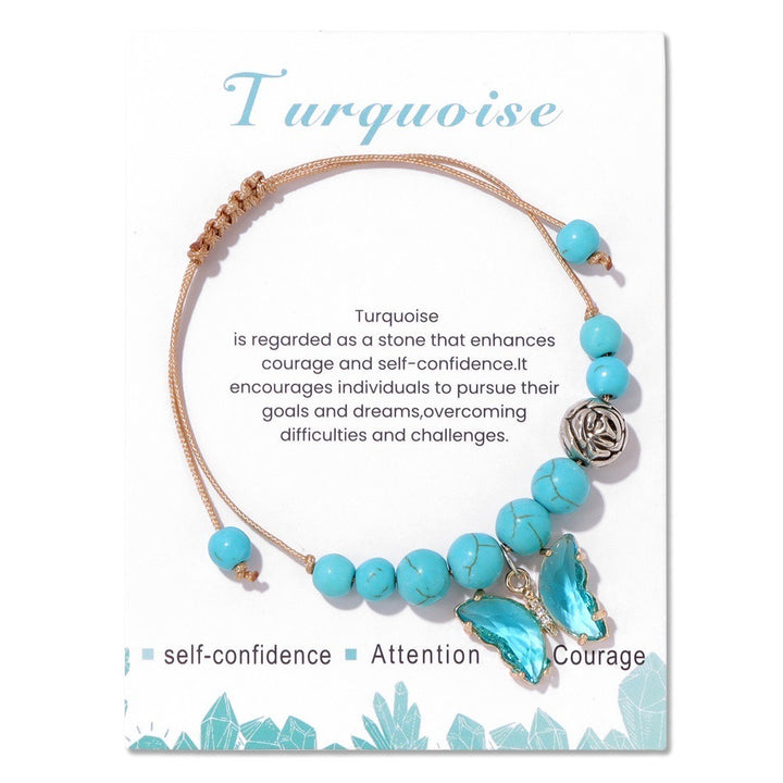 Vlinder armband - edelsteentjes