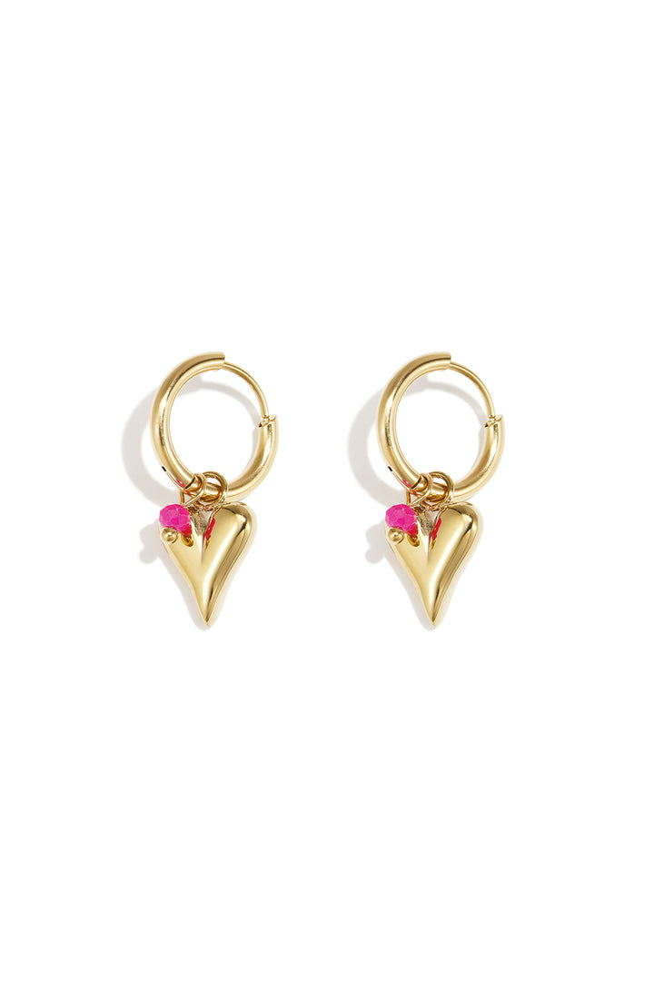 vivid heart oorbellen