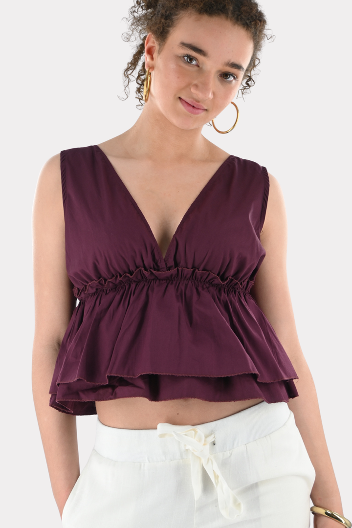 Coastal dream top - bordeaux