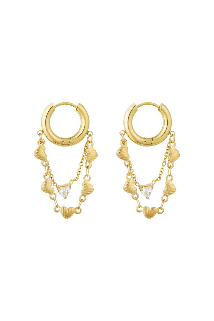 oorbellen chain of hearts