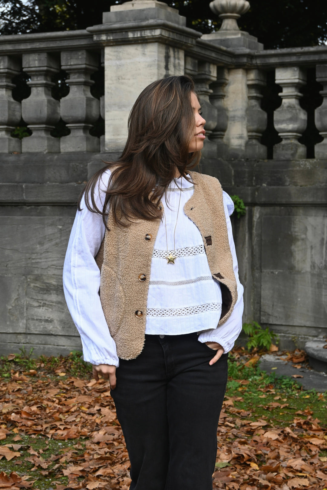 Teddy gilet - beige