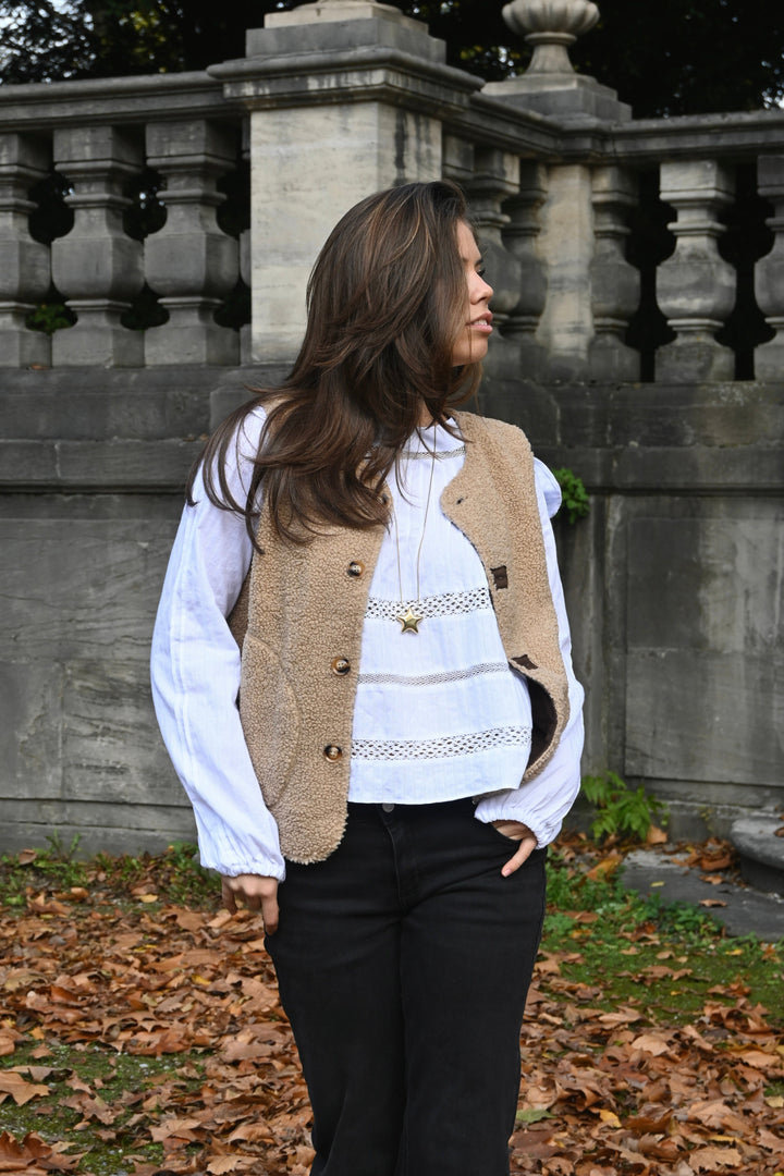 Teddy gilet - beige