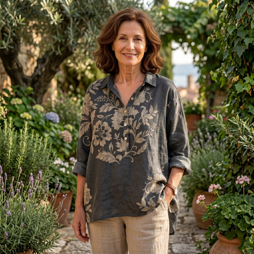 Winnie | Elegante damesoverhemd met bloemenprint