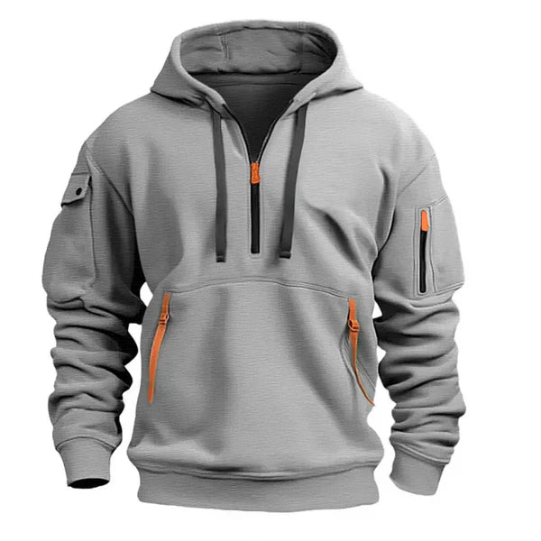 ZANE | Heren Hoodie met Warm Comfort en Stijlvol Functioneel Design. 1+1 Gratis