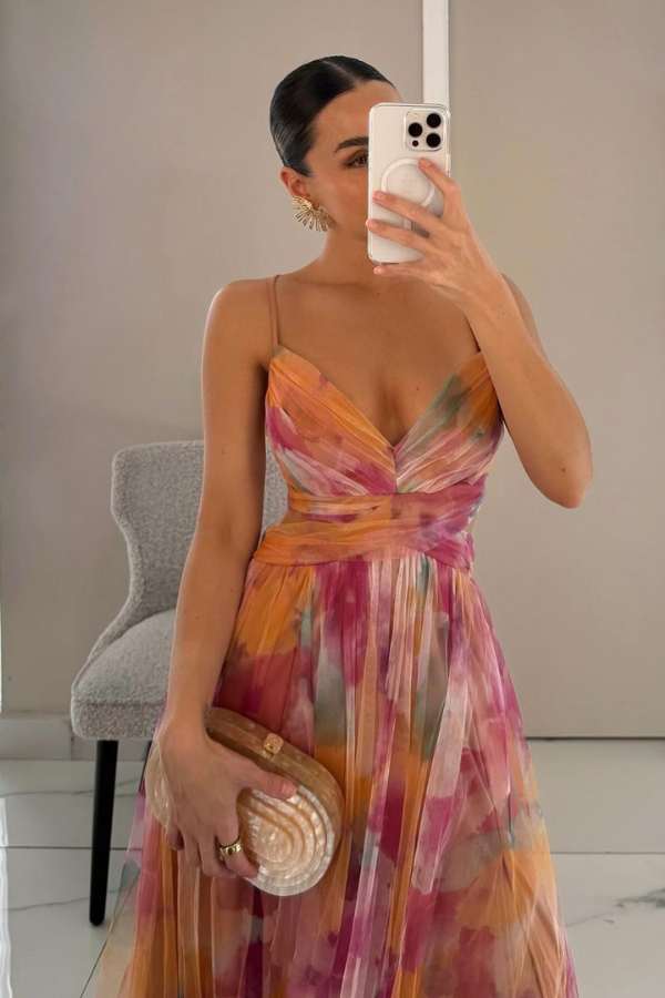 FIORA | Maxi Boheemse Jurk met Romantische Bloemenprint