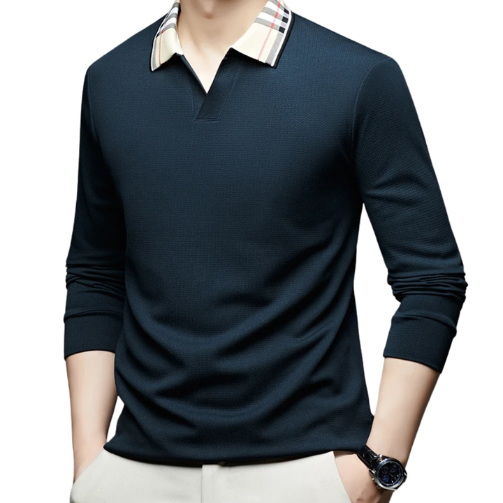 ALEXANDER | ELEGANTE POLO MET RUITKRAAG VOOR HEREN