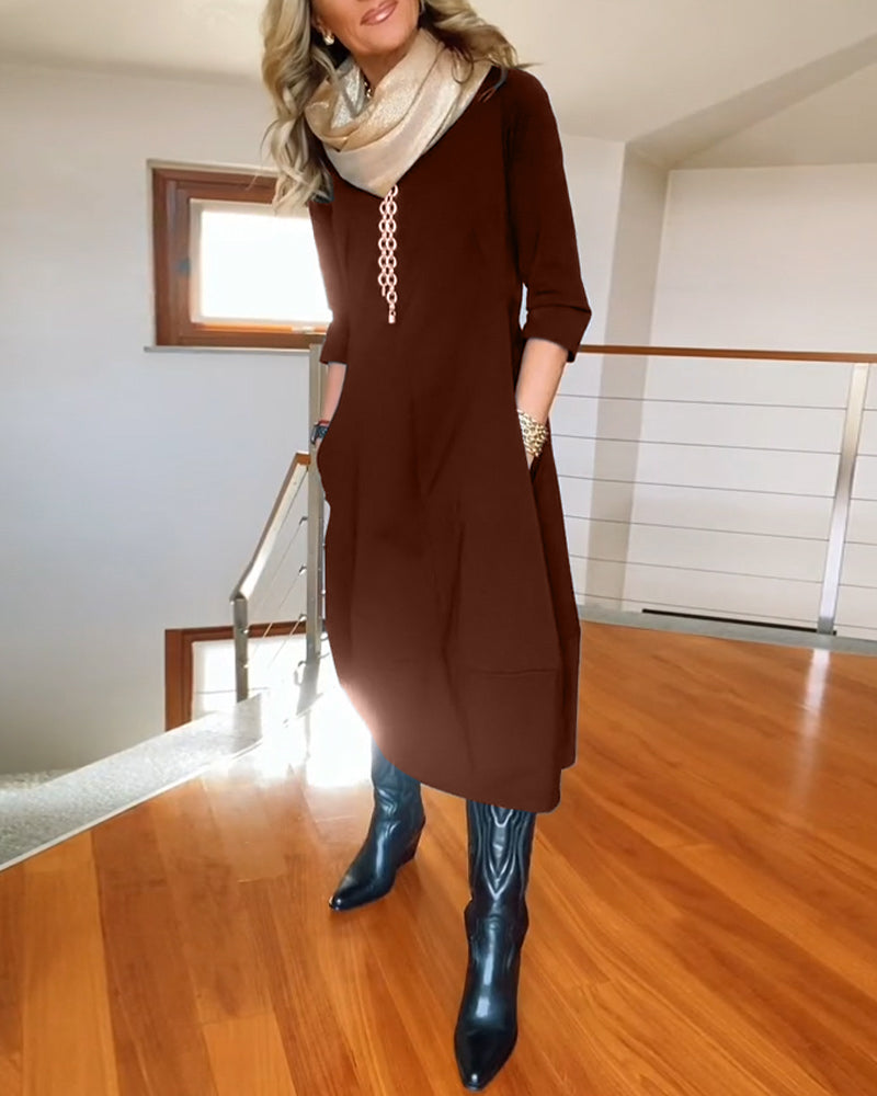 VANESSA | Elegante Maxi Jurk die het Silhouet Verfijnt en Dagelijks Comfort Biedt