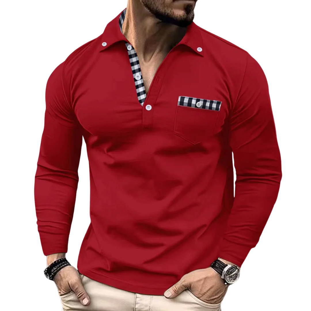 JORICK | ELEGANTE POLO MET RUITDETAILS VOOR HEREN