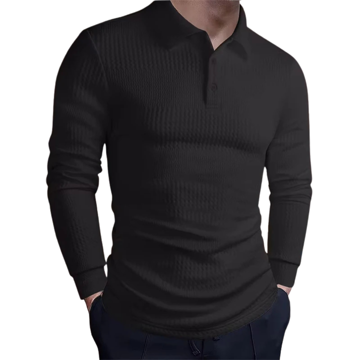 NICO | LUXE POLO IN JACQUARD MET RETRO ELEGANTIE