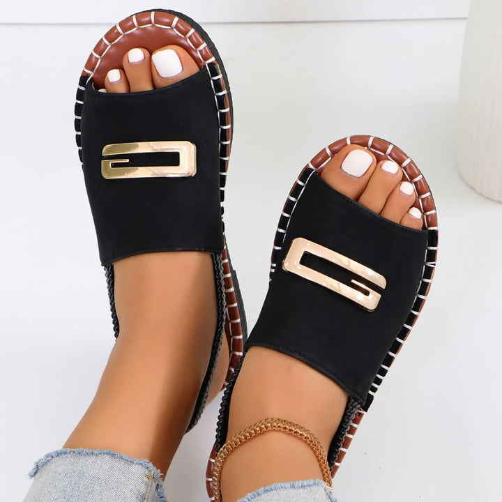LENA | Elegante Platte Sandalen met Dagelijks Comfort en Tijdloze Stijl