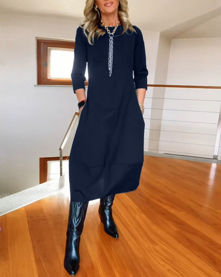 VANESSA | Elegante Maxi Jurk die het Silhouet Verfijnt en Dagelijks Comfort Biedt