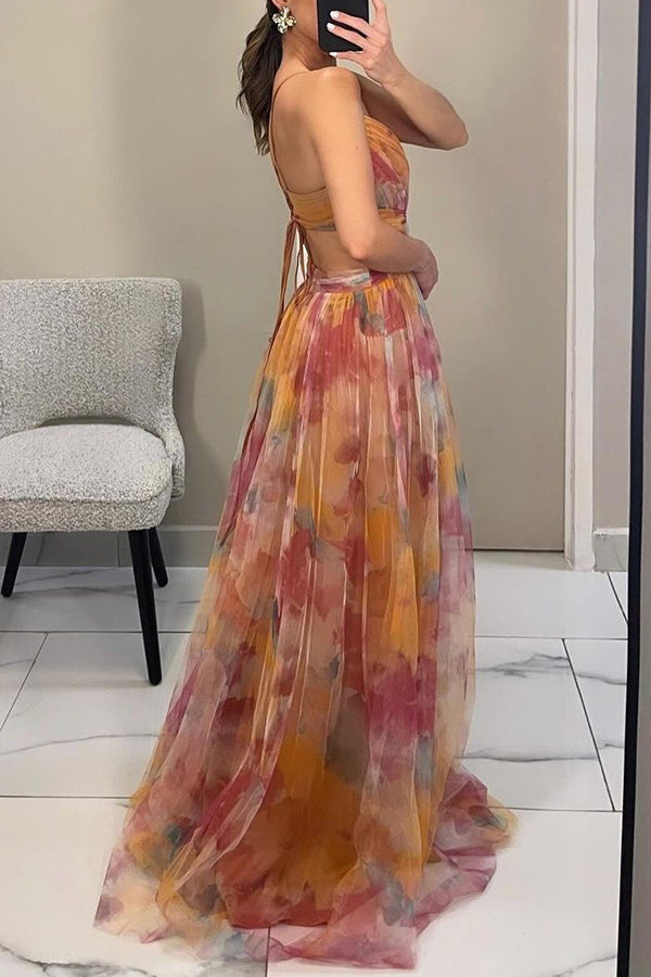 FIORA | Maxi Boheemse Jurk met Romantische Bloemenprint