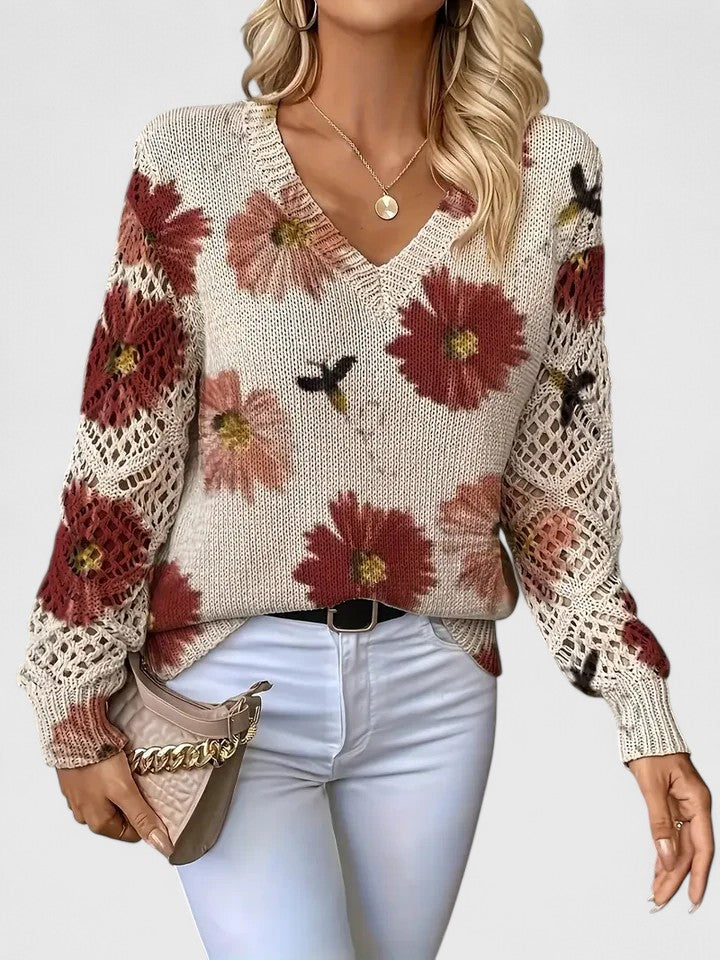 ANNIEK | Elegante trui met bloemendessin