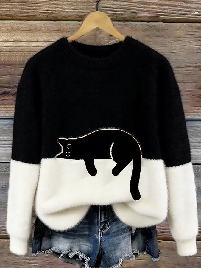 LARA | Dames Hoodie met Kattenprint