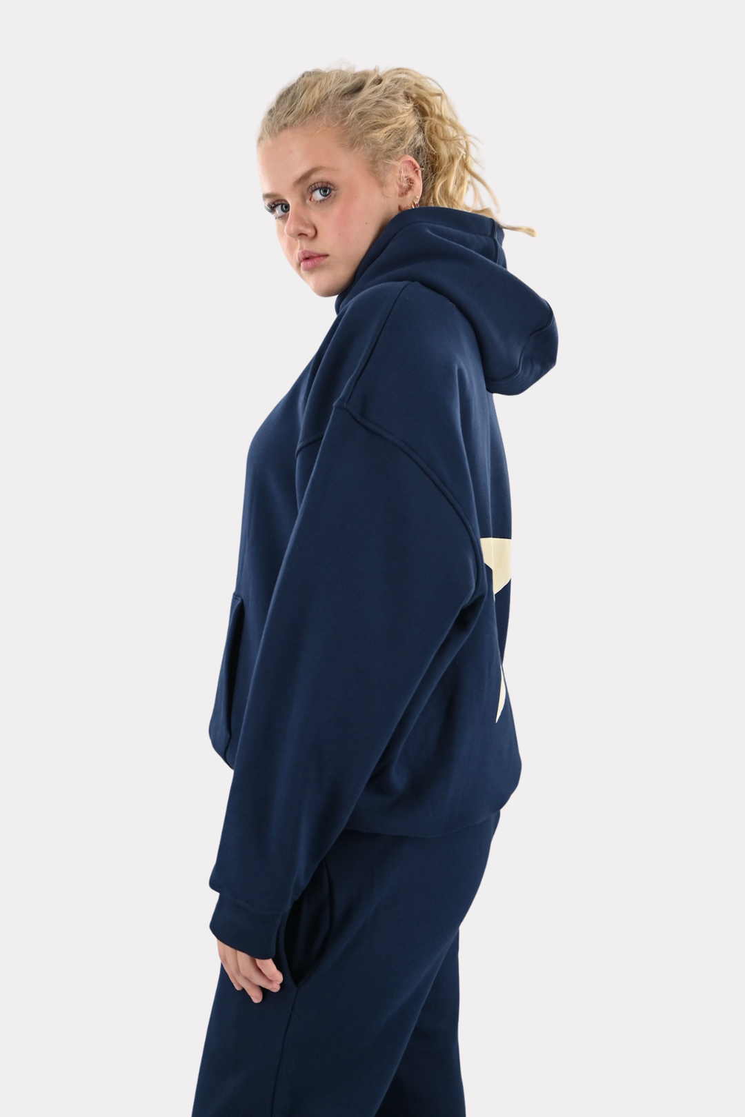 Tiger star lounge hoodie - navy