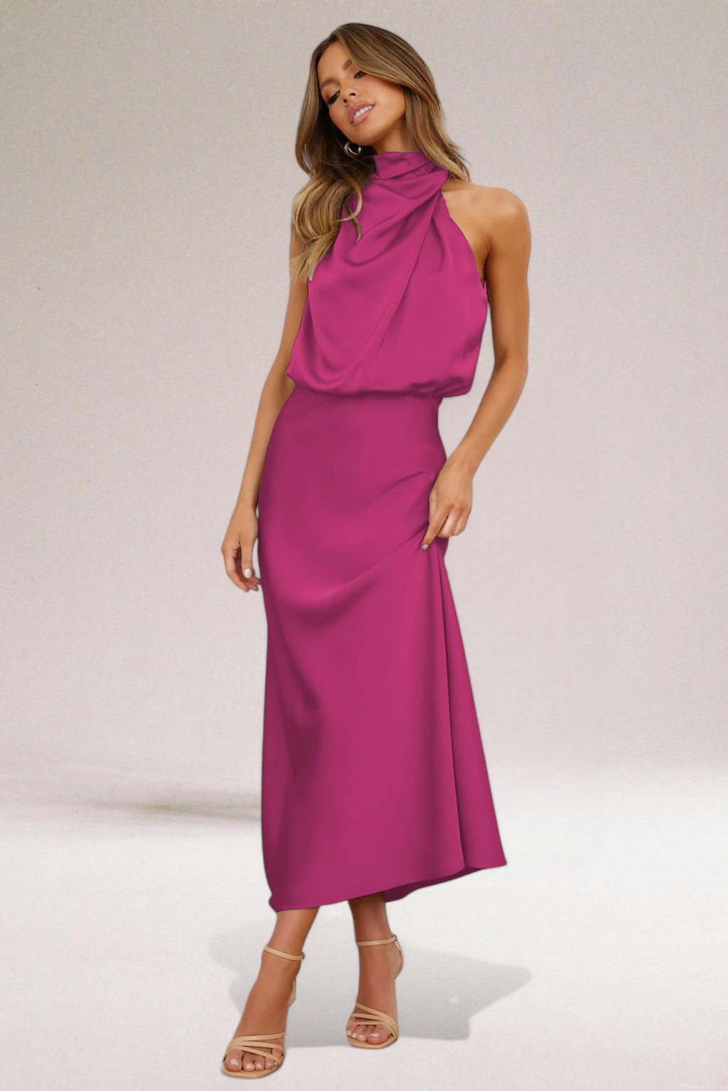 VALORÉ | Elegante Satijnen Jurk met Verfijnde Details