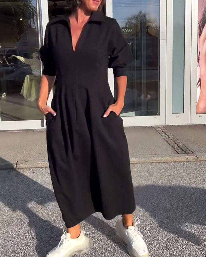 PATRICIA | Midi Jurk met Elegante Lijn en Maximale Comfort van Ochtend tot Avond