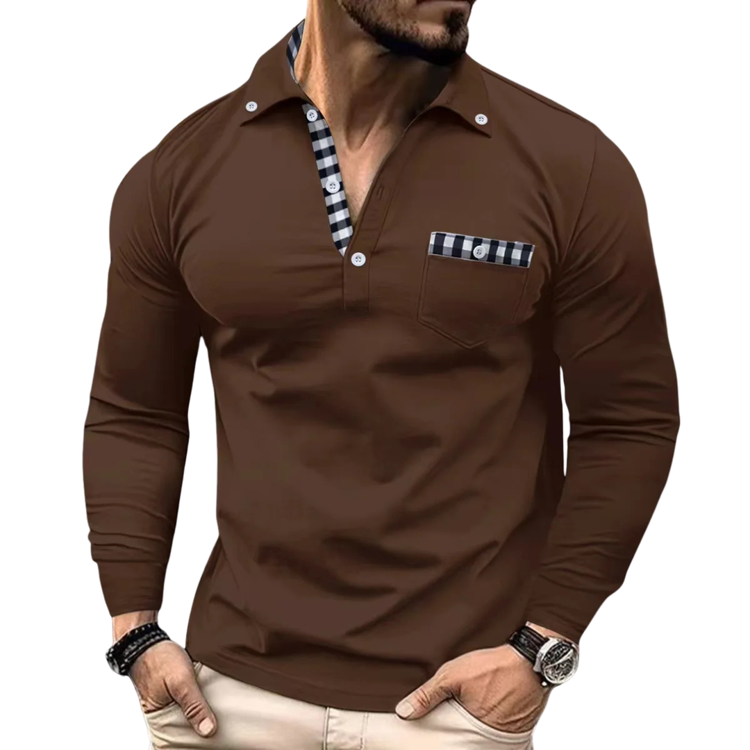 JORICK | ELEGANTE POLO MET RUITDETAILS VOOR HEREN
