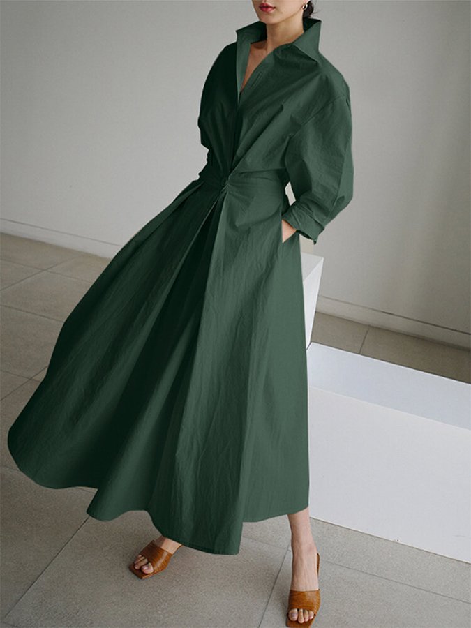 NORA | Lange Elegante Jurk voor een Tijdloze en Verfijnde Stijl