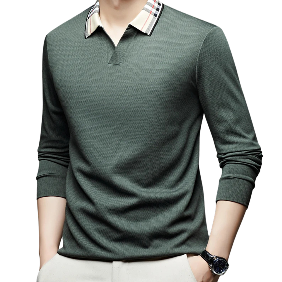 ALEXANDER | ELEGANTE POLO MET RUITKRAAG VOOR HEREN