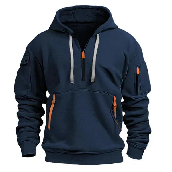 ZANE | Heren Hoodie met Warm Comfort en Stijlvol Functioneel Design. 1+1 Gratis