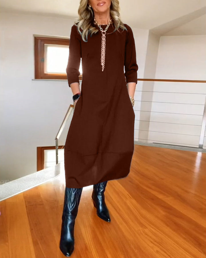 VANESSA | Elegante Maxi Jurk die het Silhouet Verfijnt en Dagelijks Comfort Biedt