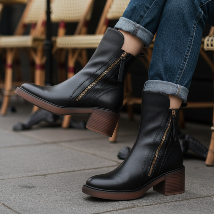 VIENNA™ | Zwarte Laarzen met Hak voor Comfort en Stijl