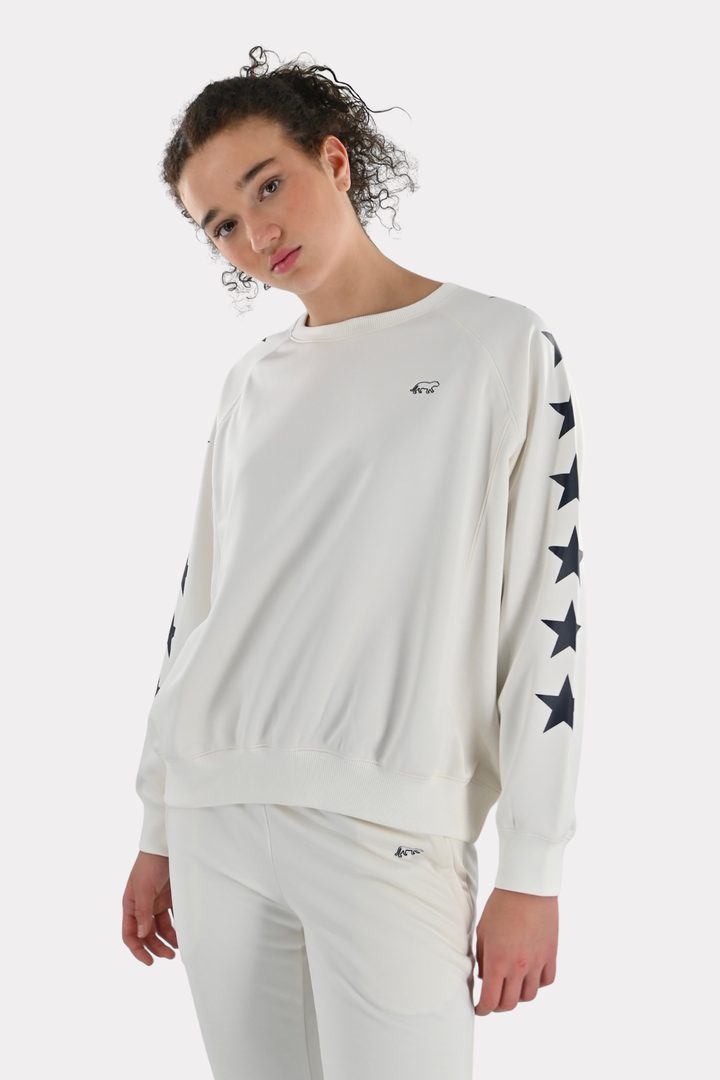Trainings tiger sweater - wit