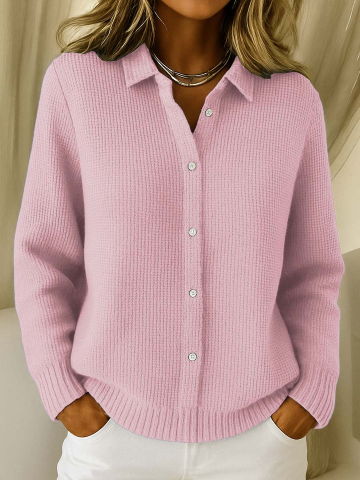 LORENA | Klassieke Gebreide Knopen Cardigan