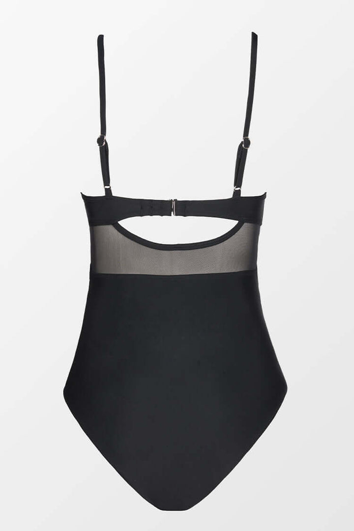 LORA | Eénstuk Badpak met Transparante Accenten en Elegante Corrigerende Pasvorm