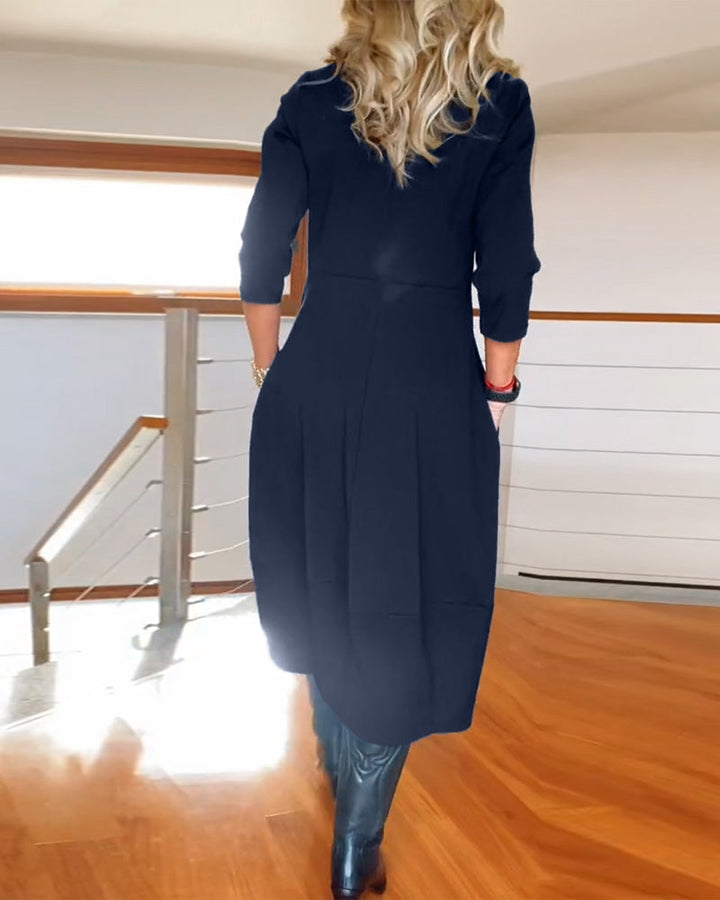 VANESSA | Elegante Maxi Jurk die het Silhouet Verfijnt en Dagelijks Comfort Biedt