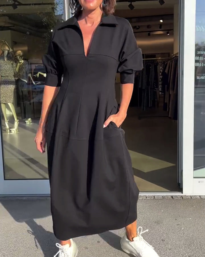 PATRICIA | Midi Jurk met Elegante Lijn en Maximale Comfort van Ochtend tot Avond
