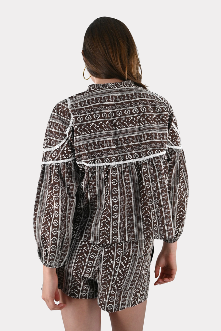 Dune blouse - bruin