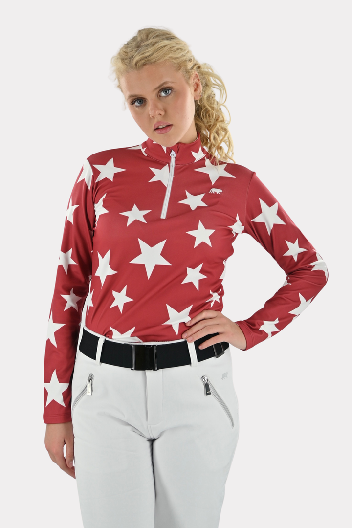 Starry ski pully - bordeaux