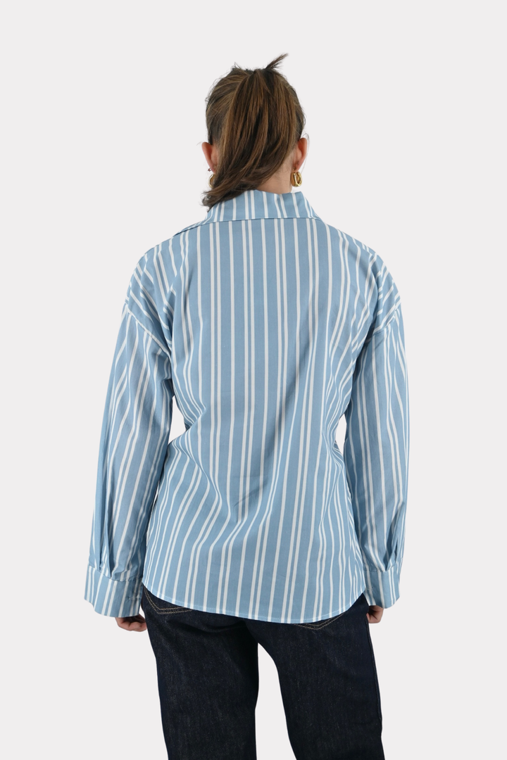 Fay blouse striped - blauw/wit